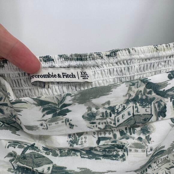 Abercrombie & Fitch Emerson Poplin Puff Sleeve Dress Sz XXL Green Toile - Picture 3 of 9